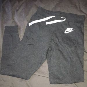 Gray Nike joggers